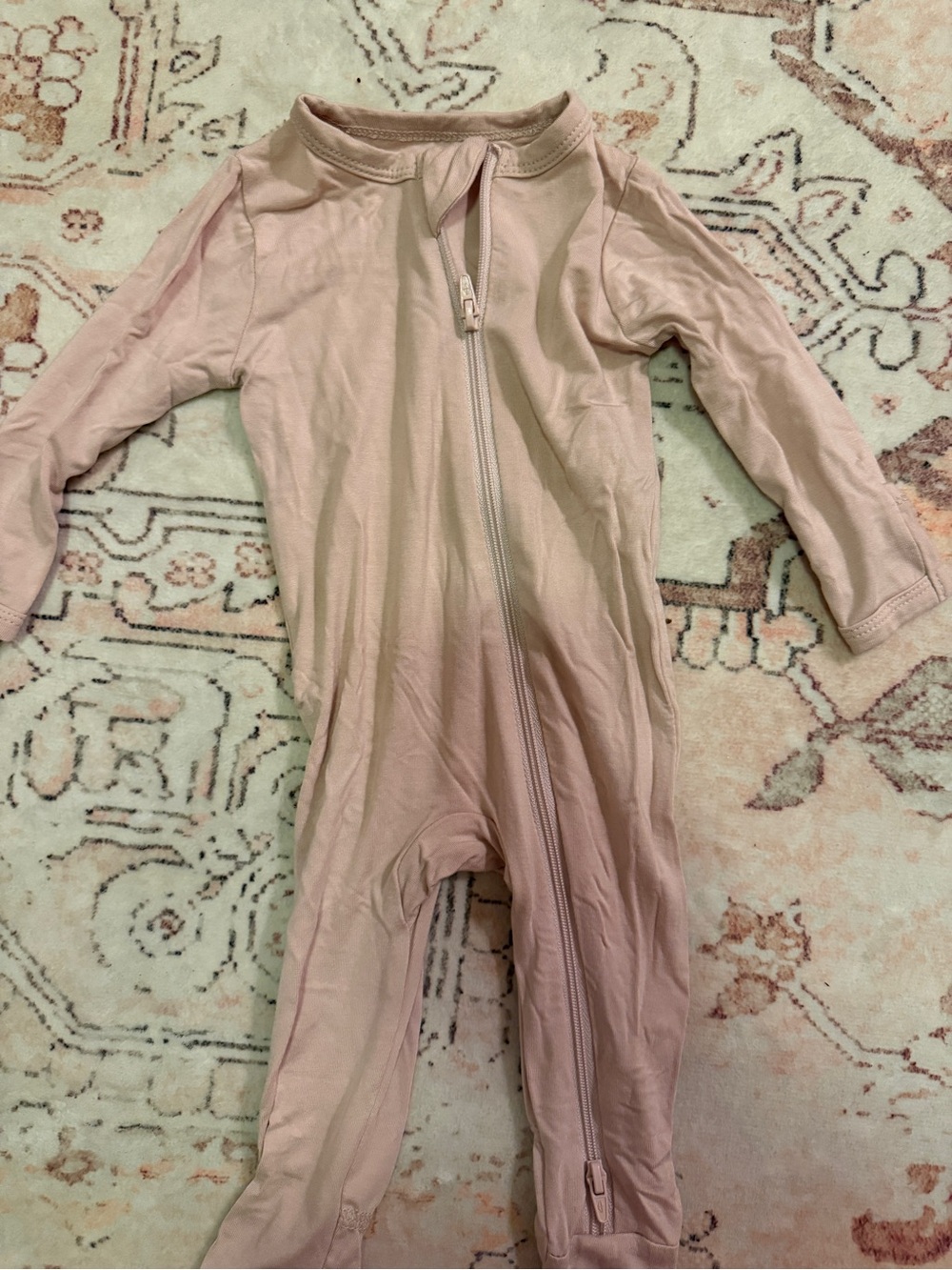 Kyte Baby Zipper Footie Pajama Blush Pink